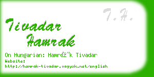 tivadar hamrak business card